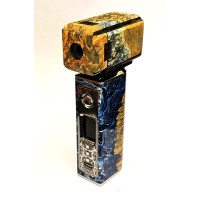 - AUCTION - BAKx - 2605 - blue orange flame box elder burl w/ viscious ant primo 21700 - AUCTION - BAKx - 2605 - blue orange flame box elder burl w/ viscious ant primo 21700
