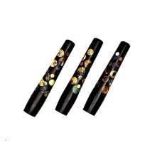 burl/curl inlaid african blackwood capsule stem - medium